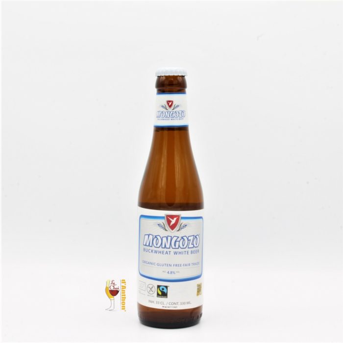 Le Chai D&755.JPG039;Anthon Biere Bouteille Blanche Brasserie Huyghe Mongozo Belge 33cl 755